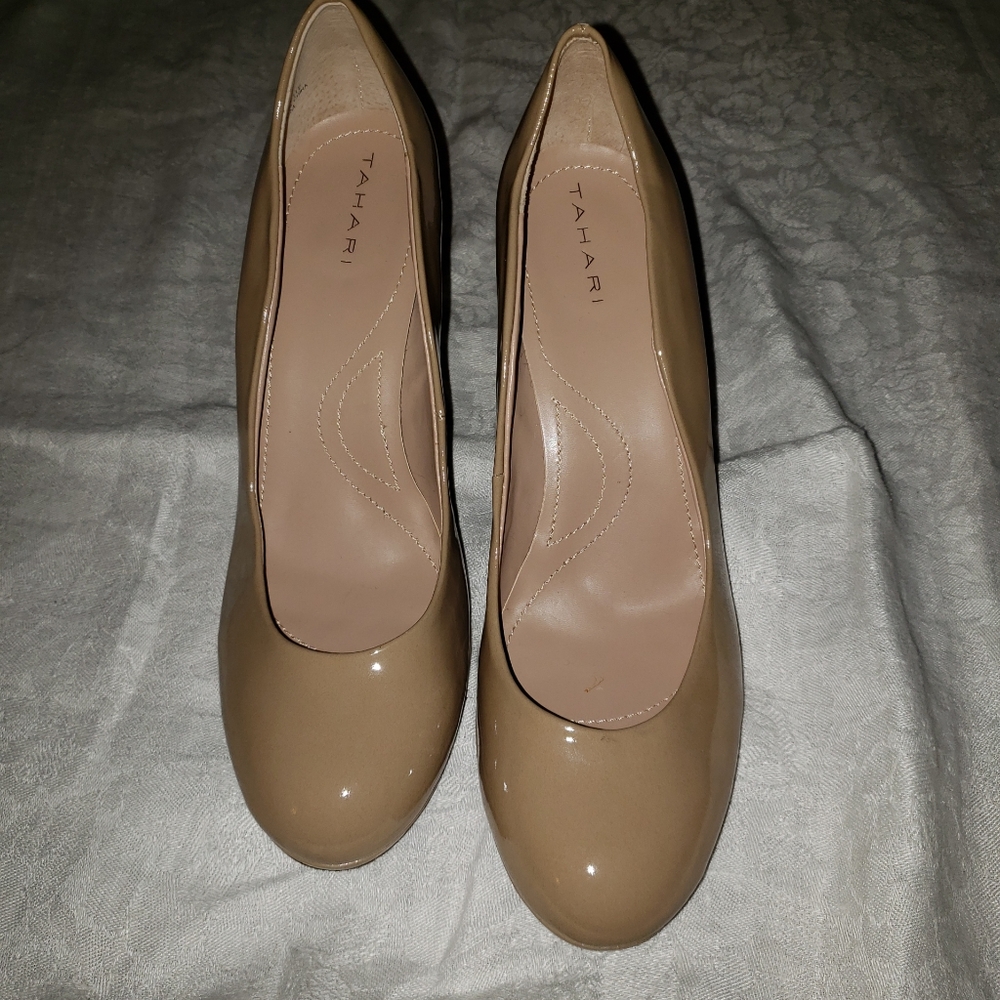 Tahari Colette Patent Leather Pumps 10